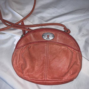 Fossil mini crossbody orange leather